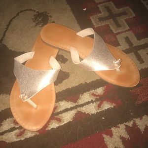 Rose gold sandals